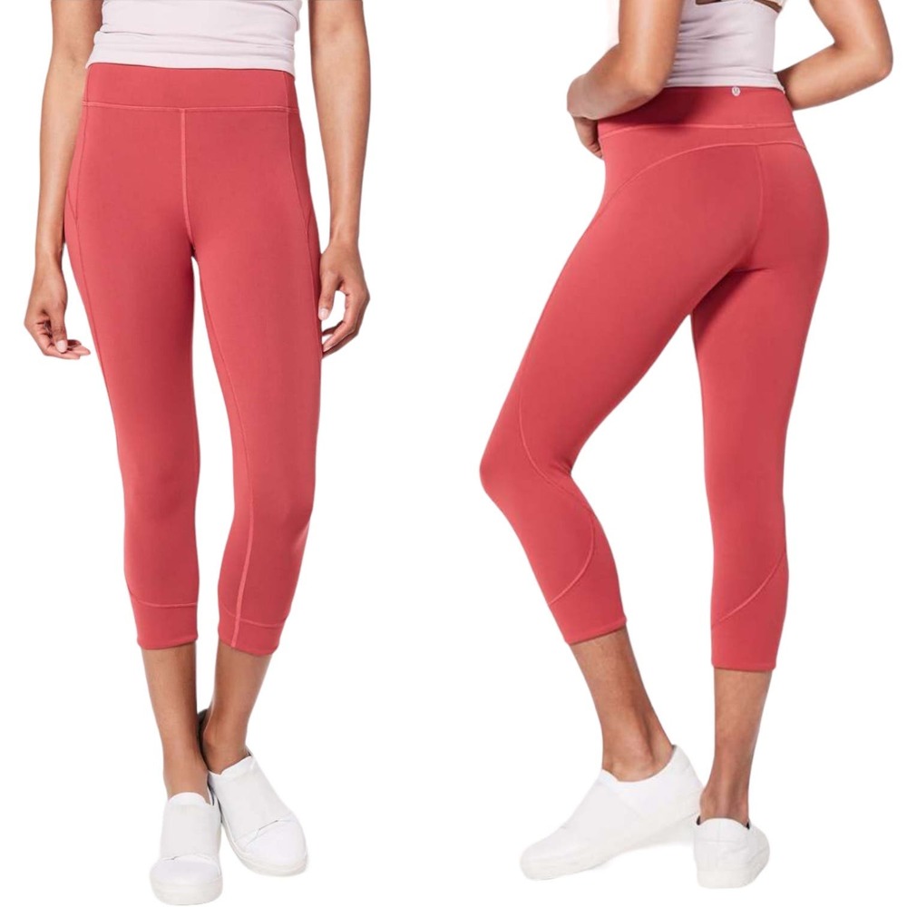 Lululemon In Movement Crop 19" High Rise Leggings In Vintage Rose Size 12